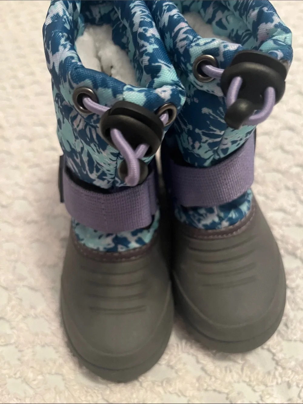 New Northside Blue & Gray Patterned Kids Snow Boots size 6